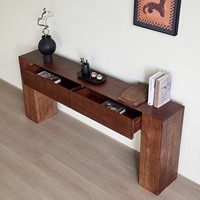 Console rustique en bois massif, faite à la main, écologique et durable, pour l'entrée, le salon, la chambre ou l'hôtel