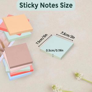 Assorted Morandi Paper Sticky Notes Set-6 Colors Self-Adhesive <b>Memo</b> <b>Pads</b> for Office Organization & School Stationery - Product Image 2