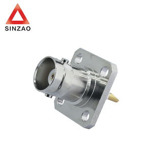 Sinzao RF đồng trục <span class=keywords><strong>Adapter</strong></span> BNC nữ 4 lỗ mặt bích gắn kết DC-4GHz lò vi sóng thành phần hiệu suất cao RF kết nối - Product Image 2