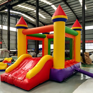 Castillo Inflable Comercial <span class=keywords><strong>de</strong></span> PVC, Casa <span class=keywords><strong>de</strong></span> Brinco Inflable para Adultos y Niños <span class=keywords><strong>con</strong></span> Tobogán, Tamaño Personalizado, Material <span class=keywords><strong>de</strong></span> PVC - Product Image 1