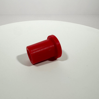 Douille à bride en nylon MC rouge usinée CNC sur mesure de précision 5mm/10mm/20mm pour systèmes de mouvement linéaire d'automatisation industrielle