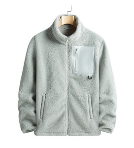 Custom Logo Unisex Stand Collar Polar Fleece <strong>Jacket</strong> Winter Autumn <strong>Sherpa</strong> Zip up Casual Coats Outerwear Jumper <strong>for</strong> Men <strong>Women</strong> 6XL - Product Image 3