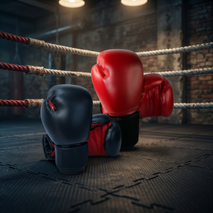 Gants de boxe ZY Brand personnalisés en cuir artificiel pour entraînement de Muay Thai, sans protège-poignets, 24 oz, universels, lestés, pour combat et sparring, avec fermeture auto-agrippante - Product Image 1