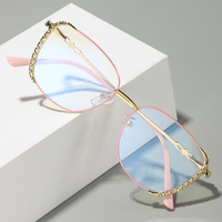 Gafas de Moda al por Mayor con Marco Metálico Estilo Ojo de Gato para Boutiques y Tiendas en Línea, Gafas Fotocromáticas con Bloqueo de Luz Azul