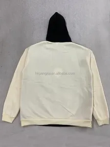 100% Cotton Heavyweight Hooded Distressed Custom DTG Print Logo Embroidery Beaded Breathable Patchwork Winter Pocket Oversize - Product Image 2