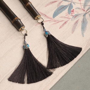 ไม้ปัดฝุ่นขนนกยูงสีม่วง ทำจากรากไผ่ ขนนกกระจอกเทศ นุ่ม ตกแต่งห้องน้ำชา ของใช้จำเป็นในบ้าน ไม้ปัดฝุ่นสไตล์เซน - Product Image 4