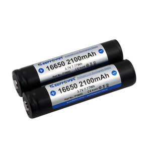 Keeppower 16650 2100mAh Baterai Isi Ulang Li-ion Terlindungi P1665C Alternatif dari 2*CR123A Senter Taktis 500 Siklus - Product Image 2