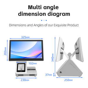 13.3-inch màn hình kép cảm ứng POS Tiền mặt đăng ký NFC chức năng thiết bị vớ<span class=keywords><strong>i</strong></span> in ấn và khả năng quét - Product Image 6