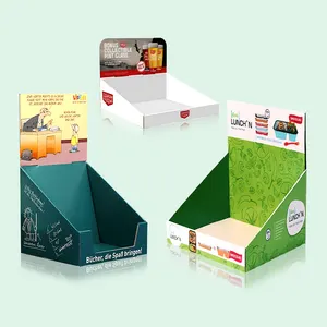 Werbung Pop Cardboard Display Unit Box Karton Kleine Theke Tischplatte Display Stand