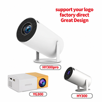 Projecteur de cinéma maison portable HY300 Pro Android 11, 2 Go de RAM, 16 Go de ROM, 160 lumens ANSI, compatible 4K, mise au point manuelle, approvisionnement en gros