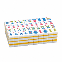 Tuiles de Mahjong Américaines en Mélamine Double Couche Taille 30, Ensemble de Mahjong Numéroté avec Jokers pour Soirées de Jeu en Famille, Vente en Gros