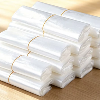 Sac en plastique à poignées latérales, jetable, pour plats à emporter, sac d'emballage transparent, qualité alimentaire, prix bas