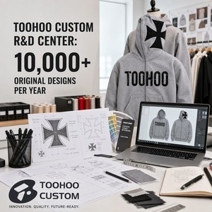 Sudadera con capucha de invierno personalizada con cremallera completa, 400GSM, forro polar de algodón de alto gramaje, estilo oversize, streetwear, OEM ODM, directo de fábrica, entrega rápida - Product Image 2