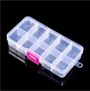 Box Bead Practical Adjustable 10 Compartment Plastic Storage Box Jewelry Earring Bead Screw Holder Case Display Organizer Container