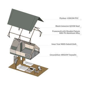 Tentes de luxe familiales pour le glamping, grand espace, activités de plein air <span class=keywords><strong>d</strong></span>'<span class=keywords><strong>occasion</strong></span> - Product Image 4