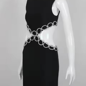 Vestidos de Verano 2025, Vestidos Elegantes Retro sin Mangas de Algodón, Vestidos de Verano para Mujer con Cintura Expuesta y Pedrería, Vestido de Lujo para Mujer - Product Image 5