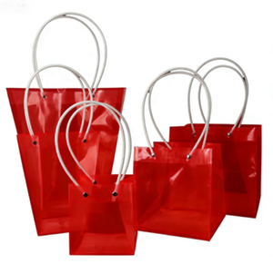 Bolsa de Mano Transparente Personalizada con Logotipo, Base Cuadrada de PP, Asa Larga, Diseño Impermeable con Impresión Serigrafiada para Ramos de Flores - Product Image 2