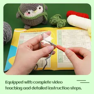 High Quality Non Finished Products Diy Crochet Animal Penguin Kit Exquisite Craft Crochet Kit For Beginners