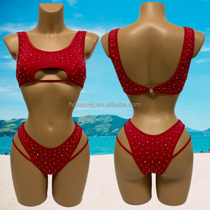 S652 Set di costumi da bagno spogliarellista tute esotiche costumi da ballo da sala Bikini stringhe costume da bagno <span class=keywords><strong>Clubwear</strong></span> - Product Image 3