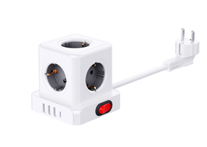 Modern 5 Outlets Flat <b>Plug</b> with 3 <b>USB</b> 1 Type <b>C</b> 1 Smart Home Socket Overland 16A Current Extension Socket - Product Image 2