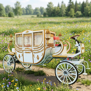 Charrette royale électrique classique populaire sans chevaux pour hôtels de villégiature et mariages – Transport présidentiel de style vintage - Product Image 1