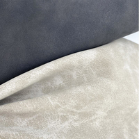 Personnalisation du cuir synthétique PU Matériau nubuck touchante rexine pour tige de chaussure