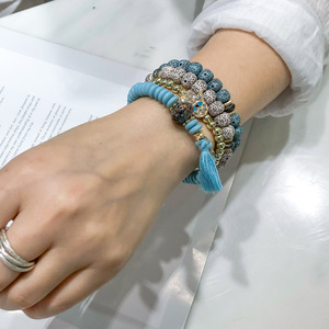 Ojo Perlen Hamsa Hand Anhänger Armband Schmuck Damen Trendy <span class=keywords><strong>Evil</strong></span> <span class=keywords><strong>Eye</strong></span> Hamsa Hand Charms Armbänder Bulk Custom - Product Image 2