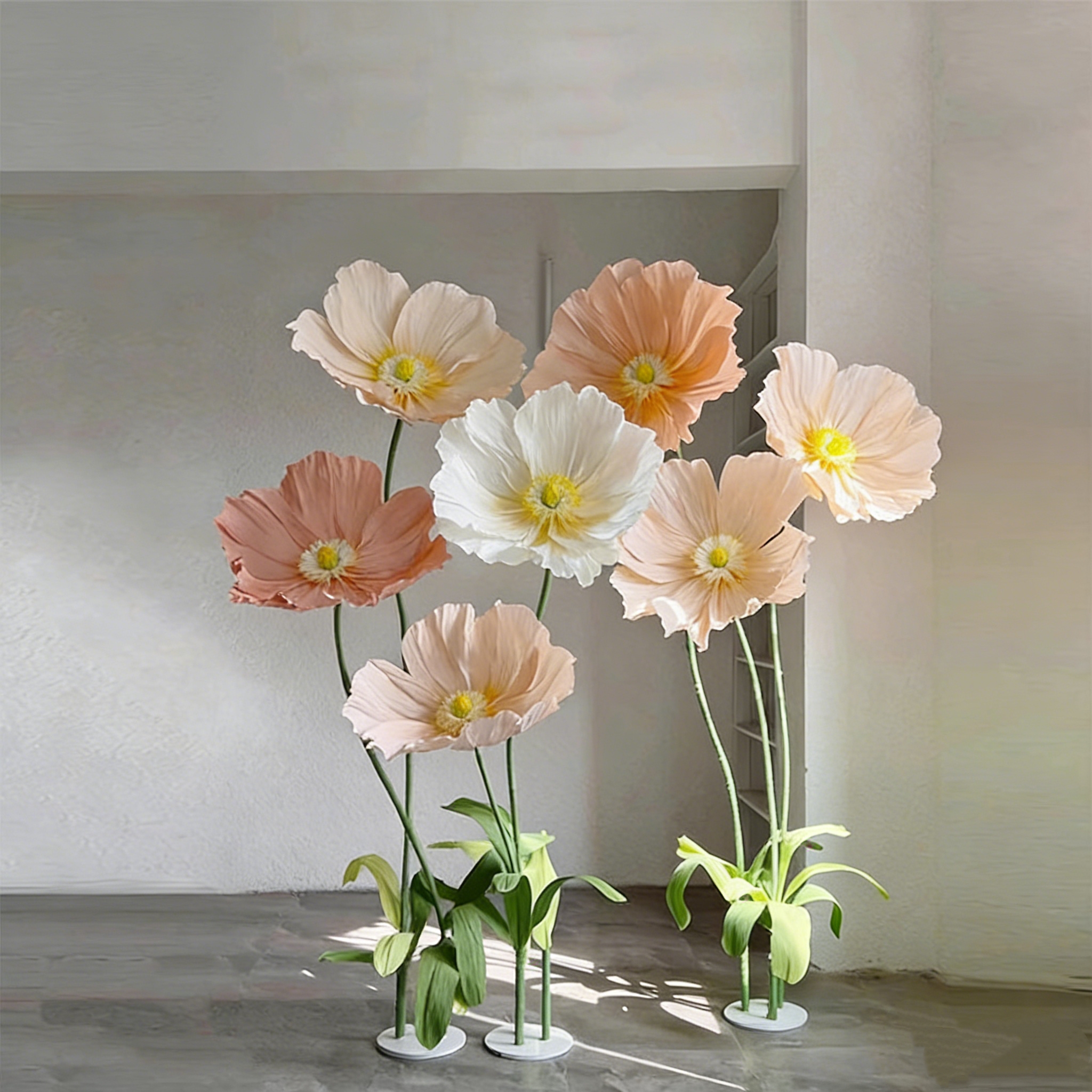 Blanco/champán/naranja/rosa