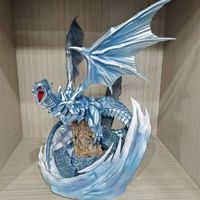 Figurine Dragon Blanc aux Yeux Bleus MX, Statue GK Tendance Anime, Cadeau pour Décoration de Table, Modèle de Scène