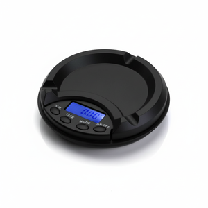 <b>Digital</b> Pocket Scale Round Lcd Display 1kg Capacity Portable Jewelry Weighing Scale With <b>Battery</b> Power Plastic Material - Product Image 1