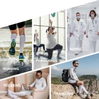 Chaussettes de compression sportives pour réduire l'enflure, chaussettes de sport d'extérieur, chaussettes de compression pour la récupération et la performance
