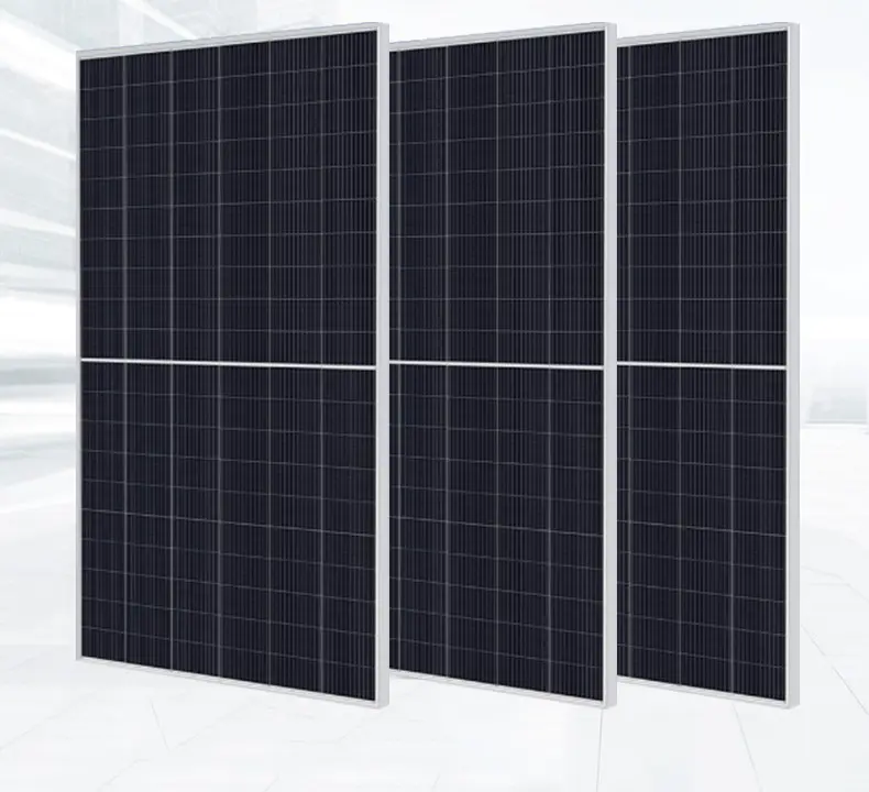 Tüm siyah güneş panelleri Mono yarım hücre 440W 450W fotovoltaik Panel güneş enerjisi sistemleri