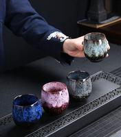 Logo personnalisé de haute qualité glaçure colorée professionnelle 220cc ensemble de tasse à cappuccino latte tasse à café en céramique