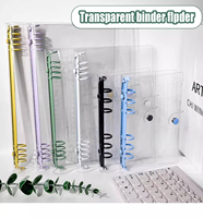 Großhandel A5 A6 Kunststoff Klar PVC Budget Binder Transparent Mini Nachfüllbar Farbig 6 Ring Lose blatt Bindung Planer Ordner