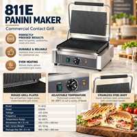 Aifa 4-Scheiben Elektrogrill mit Abnehmbaren Platten, Waffeleisen, Sandwich- und Panini-Presse, Kontaktgrill 2200W mit Austauschbaren Platten