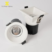 Plafonnier LED COB en aluminium haute luminosité 10W 12W, découpe 75mm, RA90, spots de plafond modernes pour intérieur commercial