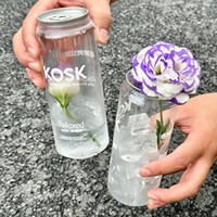 Envase de Plástico Transparente para Bebidas, Latas de Refresco, Café Frío, Pastel, Helado, Jugo, con Tapa de Anillo