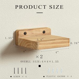 Étagère Murale Flottante en Bois pour Rangement et Décoration – Mini Étagères Murales Décoratives pour Plantes et Objets <span class=keywords><strong>de</strong></span> Collection - Product Image 2