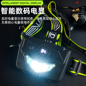 Linterna frontal de 30W con LED blanco recargable, doble puerto USB, cuerpo de aleación de aluminio para ciclismo nocturno y pesca al aire libre - Product Image 4