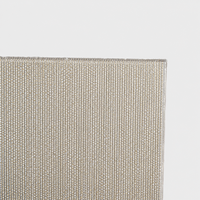 Verre trempé de sécurité personnalisé avec intercouche en tissu PVB/EVA, en maille métallique décorative, pour cloisons intérieures d'hôtels