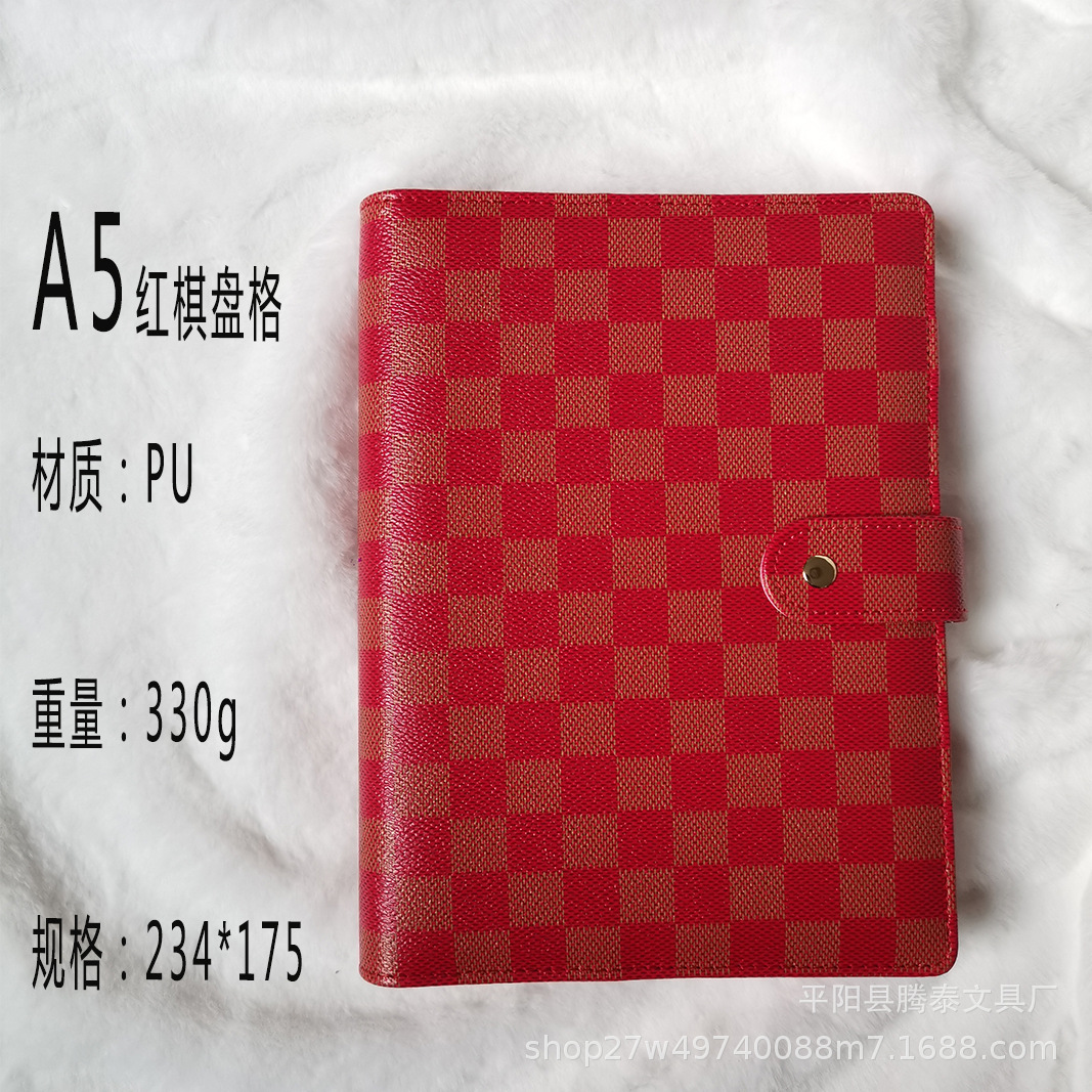 Damier rouge A5 (pas de pages intérieures)