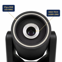 Proyector Láser de Animación RGB de 10W con Cabezal Móvil, Compatible con ILDA y Pangolin QS, Anillo LED para Escenario, DJ, Directo de Fábrica