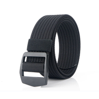 Ceinture tactique en toile de nylon réglable pour hommes et femmes avec boucle en métal, idéale pour les jeans