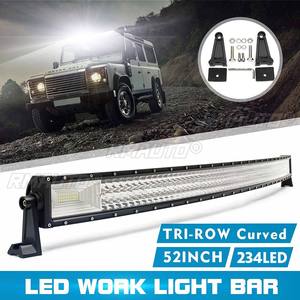 Barre lumineuse LED 52 pouces 702W 70200LM, feux de travail LED 12V 24V, faisceau combiné spot et large pour camion, tracteur, SUV, 4x4, 4WD, tout-terrain, barre lumineuse - Product Image 1