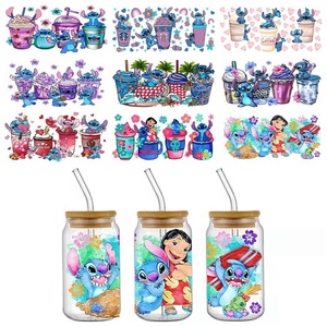 Vinilos Decorativos para Vasos <span class=keywords><strong>Lilo</strong></span> & <span class=keywords><strong>Stitch</strong></span>, Resistentes al Agua <span class=keywords><strong>y</strong></span> a los Arañazos, Múltiples Estilos para Decoración <span class=keywords><strong>de</strong></span> Botellas <span class=keywords><strong>de</strong></span> Agua - Product Image 2