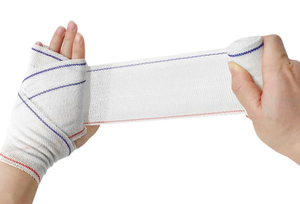 Bendaggio in crêpe ad alta elasticità in blu Medical elasticizzato tubolare lavorato a <span class=keywords><strong>maglia</strong></span> crêpe bendaggio - Product Image 2