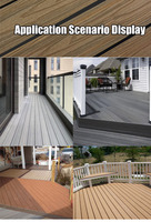 Revêtement de sol extérieur WPC co-extrudé carré à double verrouillage, moderne, résistant à l'humidité, pour terrasses WPC d'ingénierie