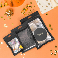 Bolsa con cremallera Mylar de aluminio impresa personalizada, bolsa de embalaje de plástico con cierre de cremallera, adornos artesanales de joyería, bolsa de plástico reutilizable