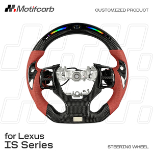 Volant personnalisé en fibre de carbone avec poignées en cuir perforé pour Lexus IS RC GS 250 300 300h 350 500 F Sport 2013-2025 - Product Image 2