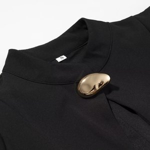 <span class=keywords><strong>Abito</strong></span> <span class=keywords><strong>mini</strong></span> da donna 2026 nuovo, casual, alla moda, con pizzo e cuciture traforate, stile retrò, elegante, a <span class=keywords><strong>maniche</strong></span> <span class=keywords><strong>lunghe</strong></span>. - Product Image 3